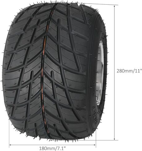 Full Set 5 inch Go-Kart Tire Wheels Aluminum Rim Front 10x4.5-5 10x4.50-5 Tubeless Tires and Rear 11x7.1-5 11x7.10-5 Tire 3 Bolt Steering Knuckle Hub for Racing Karting Drift Trike Mini Bike Racer in Saudi Arabia