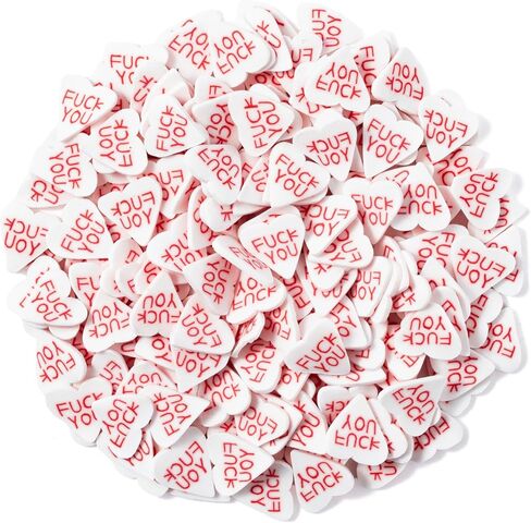 Eartim يعني قلب المحادثة الأبيض - 100 جهاز كمبيوتر شخصى صغير وهمية القلب مسمار الفن شرائح مكافحة عيد الحب بوليمر كلاي القلب شرائح للفتيات عيد الحب DIY الحرفية صنع المجوهرات مسمار الفن ديكور العرض in Kuwait