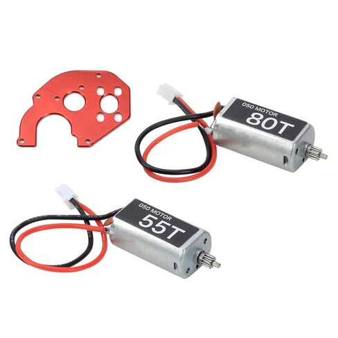 RCAWD SCX24 Brushed Motor 2Pcs 050 55T 80T with Metal Motor Mount for 1/24 RC Crawler Scx24 Parts in Saudi Arabia