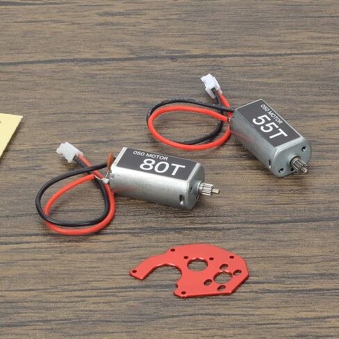 RCAWD SCX24 Brushed Motor 2Pcs 050 55T 80T with Metal Motor Mount for 1/24 RC Crawler Scx24 Parts in Saudi Arabia