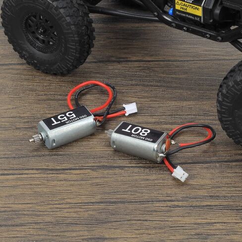 RCAWD SCX24 Brushed Motor 2Pcs 050 55T 80T with Metal Motor Mount for 1/24 RC Crawler Scx24 Parts in Saudi Arabia