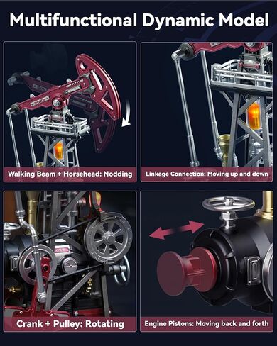 ROKR Industrial City Series-3D Puzzle Oil Pump Jack,3.5H Build Time,Motorized&LED Lighting,Modular Puzzle for Adults&Teens in Saudi Arabia