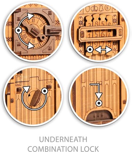WOODEN.CITY Puzzle Box Big Ben – 3D Wooden Puzzle for Adults | Escape Room Challenge | Cluebox Style Wooden Trick Puzzle | Hard Brain Teaser | No Glue Required | Made in EU in Saudi Arabia
