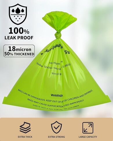 Dog Poop Bags with Dispenser & Holder, Guaranteed Leak Proof, Unscented Extra Thick Heavy Duty Tear-resistant 18-Micron Waste Bag Refill Rolls (Purple (105-Bags, 1-Dispenser)) in Saudi Arabia