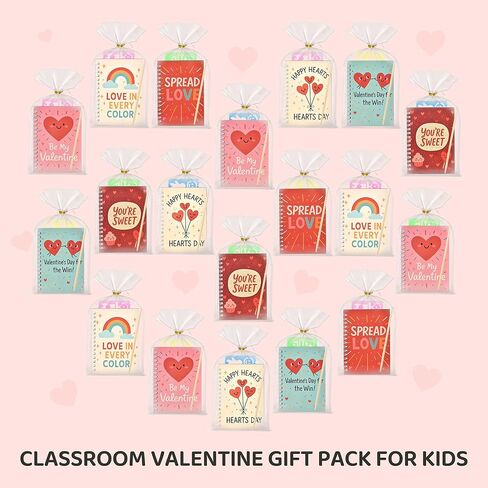 28 Pack Valentines Day Gifts for Kids Classroom - Rainbow Scratch Art Notebooks, Non-Candy Party Favors for School Exchange, Fun DIY Craft Activity & Valentine Cards for Boys Girls in Saudi Arabia