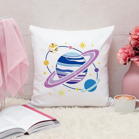FINGERINSPIRE Celestial Galaxies Painting Stencil with Paint Brush 11.8x11.8inch Reusable Stars Planets Drawing Template Plastic PET Earth Pattern Stencil Science Theme Template for Decor in Saudi Arabia