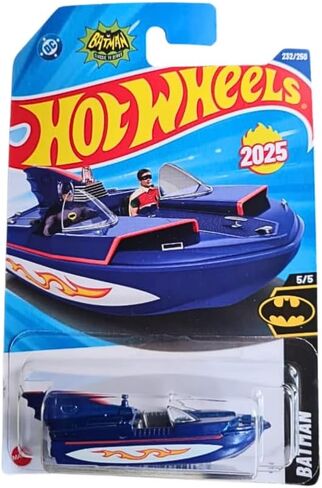 Hot Wheels 1966 Bat Boat [Blue], Batman 5/5, 232/250, New for 2025!, 1:64 Scale Diecast Car in Saudi Arabia