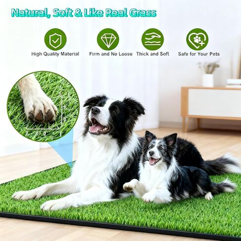 Dog Grass Pad with Tray, 34''X23'' Large Artificial Turf Potty, Reusable Puppy Pee Pads for Dogs, Portable Dog Litter Box for Indoor/Outdoor Potty Training Toilet in Saudi Arabia
