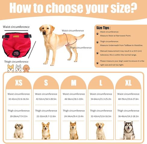 2-Pack Dog Diapers Female |Puppy Essentials Washable & Reusable,Suitable for Period Diapers, Dog Pants to Prevent Licking（Black&red）（L） in Saudi Arabia