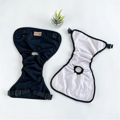 2-Pack Dog Diapers Female |Puppy Essentials Washable & Reusable,Suitable for Period Diapers, Dog Pants to Prevent Licking（Black&red）（L） in Saudi Arabia