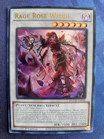 Rage Rose Witch - DOOD-EN040 - Ultra Rare - 1st Edition in Saudi Arabia