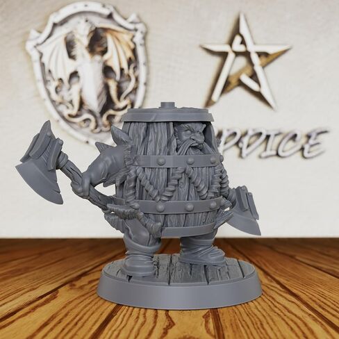 لعبة Fantasy Minis غير مصبوغة لـ TTRPG - تمثال صغير للمحارب المدرع بمقياس 28 مم لأسياد الزنزانة ولعب الأدوار، شخصية ملحقة آر بي جي - مقاتل قزم (AS480) in Saudi Arabia