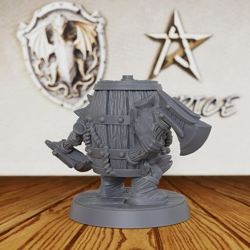 لعبة Fantasy Minis غير مصبوغة لـ TTRPG - تمثال صغير للمحارب المدرع بمقياس 28 مم لأسياد الزنزانة ولعب الأدوار، شخصية ملحقة آر بي جي - مقاتل قزم (AS480) in Saudi Arabia
