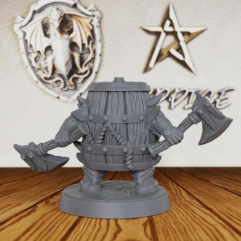 لعبة Fantasy Minis غير مصبوغة لـ TTRPG - تمثال صغير للمحارب المدرع بمقياس 28 مم لأسياد الزنزانة ولعب الأدوار، شخصية ملحقة آر بي جي - مقاتل قزم (AS480) in Saudi Arabia