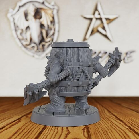 لعبة Fantasy Minis غير مصبوغة لـ TTRPG - تمثال صغير للمحارب المدرع بمقياس 28 مم لأسياد الزنزانة ولعب الأدوار، شخصية ملحقة آر بي جي - مقاتل قزم (AS480) in Saudi Arabia