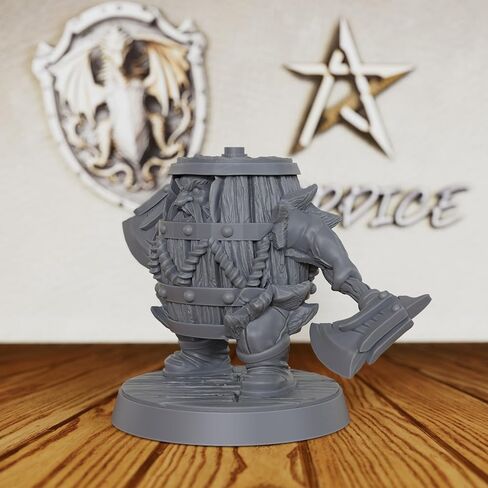 لعبة Fantasy Minis غير مصبوغة لـ TTRPG - تمثال صغير للمحارب المدرع بمقياس 28 مم لأسياد الزنزانة ولعب الأدوار، شخصية ملحقة آر بي جي - مقاتل قزم (AS480) in Saudi Arabia