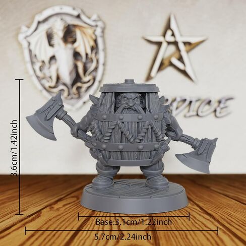 لعبة Fantasy Minis غير مصبوغة لـ TTRPG - تمثال صغير للمحارب المدرع بمقياس 28 مم لأسياد الزنزانة ولعب الأدوار، شخصية ملحقة آر بي جي - مقاتل قزم (AS480) in Saudi Arabia