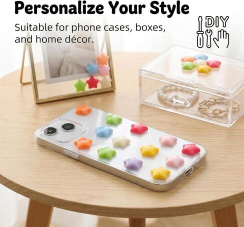100 PCS Mini Stars for Crafts, No Holes Plastic Small Star Buttons for Crafts, Colorful Flatback Mini Star for DIY Craft Embellishments Accessories Decoration in Saudi Arabia