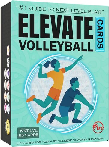 Elevate Volleyball Training Cards: Expert Tips for Indoor Volleyball Players. Master Positional Skill Techniques, Nutrition, Mindset, Teamwork, Fitness. for Coaches & Players for Next Level Play. in Saudi Arabia