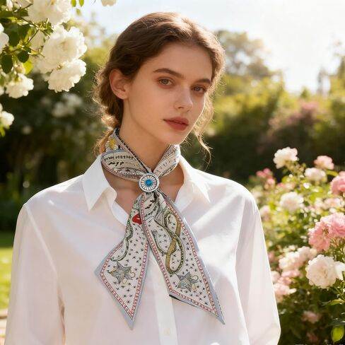 NICENEEDED 4 PCS Leather Scarf Ring Clasp Clips, Western Bandana Scarf Ring Handmade Neckerchief Square Scarf Buckle, Vintage Pattern Accessories for Men Women Clothing Neckerchief Shawl in Saudi Arabia