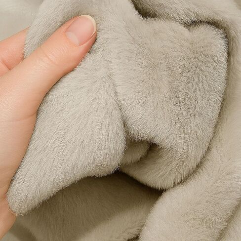 Short Pile Faux Fur Fabric by The Yard - Plush Fabric for Crafts, Cosplay & DIY Projects (63 x 39 in) - Beige in Saudi Arabia