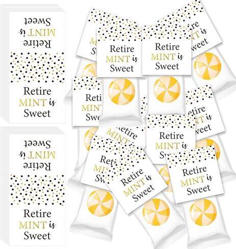 450pcs Retire Mint is Sweet Stickers Retirement Party Favor Retired Candy Toppers Self Adhesive Retirement Gift Tag Label for Men Women Retired Party Candy Mint Container Decor in Kuwait