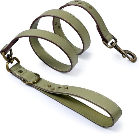 Blueberry Pet Premium Embossed Pink Glam Microfiber Leather Dog Leash with Gold Studs in Saudi Arabia