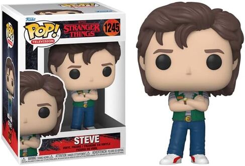 POP [Stranger Things - Steve Harrington [الموسم 4] شخصية Funko من الفينيل لمتجر الفيديو (مرفقة مع حافظة حماية صندوقية متوافقة)، متعددة الألوان، 3.75 بوصة in Kuwait