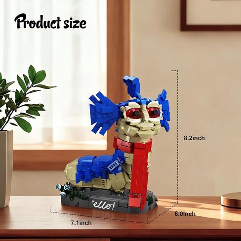 Worm Monster Building Block Toys Set, Fantasy Film Ello William Figure Set Compatible with Lego, Creative Horror Toys for Film Fans Kids Boys and Girls (669pcs) in Saudi Arabia