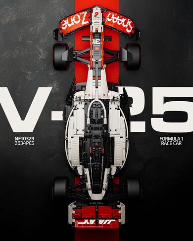 Nifeliz V25 F1 Racing Car Model Set, 1:8 Scale Car Building Set for Adults, Collectible and Display Gift for Racing Fans (2,634 PCS, NF10329) in Saudi Arabia