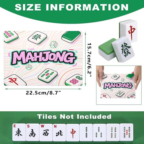 4 Pcs Mahjong Tile Shuffler, Plastic Mahjong Tile Mixer Mahjong Shuffler Cards with Decorative Round Edge & Printed Design Mah Jongg Accessories Gift for Mahjong Players/Mahjong Lovers in Saudi Arabia