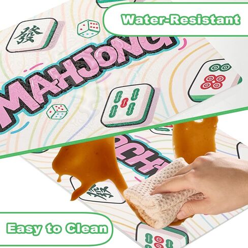 4 Pcs Mahjong Tile Shuffler, Plastic Mahjong Tile Mixer Mahjong Shuffler Cards with Decorative Round Edge & Printed Design Mah Jongg Accessories Gift for Mahjong Players/Mahjong Lovers in Saudi Arabia