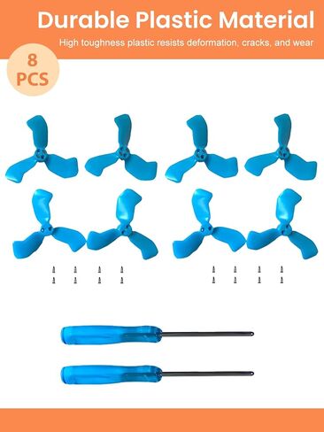 8Pcs Propellers for DJI Neo 2 – PC Replacement Propeller Blades, Lightweight Quiet Low-Noise Design, Durable Flexible Drone Spare Parts,Blue in Saudi Arabia