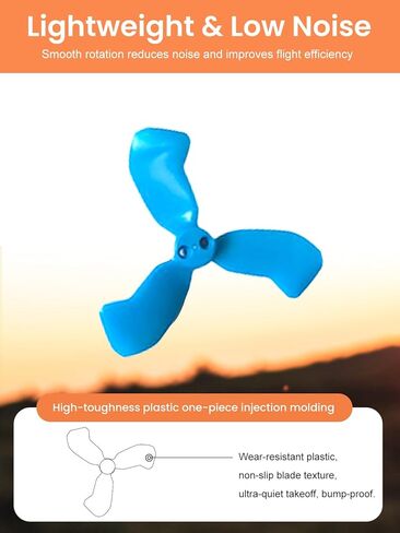 8Pcs Propellers for DJI Neo 2 – PC Replacement Propeller Blades, Lightweight Quiet Low-Noise Design, Durable Flexible Drone Spare Parts,Blue in Saudi Arabia