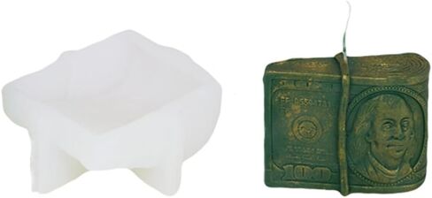Dollar Money Silicone Candle Mold,Pillr Candle Mold,Money Shape Molds for Candle, Soap, Polymer Clay, Plaster Ornament, Resin Art & Home Docer (A) in Saudi Arabia
