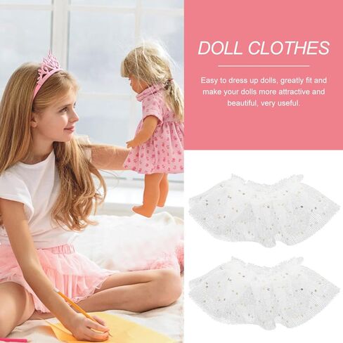 Frcolor 30pcs Tutu Skirt Doll Clothes Soft Doll Costume for DIY Decoration Easy to Wear Accessories for Party and Imaginative Play in Saudi Arabia
