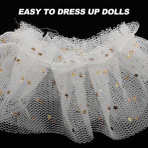 Frcolor 30pcs Tutu Skirt Doll Clothes Soft Doll Costume for DIY Decoration Easy to Wear Accessories for Party and Imaginative Play in Saudi Arabia