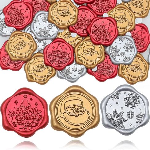 swangsa 50pcs مع ملصقات ختم الشمع الحب، حفل زفاف دعوة مغلف الشمبانيا الذهب ختم ملصقات ملصقات الشمع ذاتية اللصق للدعوة، بطاقات المعايدة، تغليف الهدايا in Kuwait
