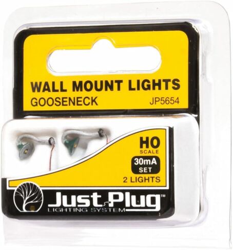Woodland Scenics WOOJP5654 HO Wall Mount Lights, Gooseneck (3) in Saudi Arabia