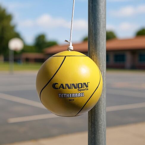 مجموعة Cannon Sports Tetherball والحبال لملعب المدرسة والساحات الخلفية والاستراحة والأطفال (أصفر) in Kuwait