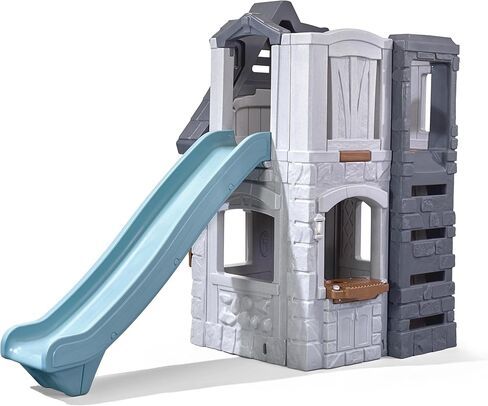 Step2 Enchanting Adventures 2-Story Kids Playhouse – Play Set with Elevated Children’s Playhouse, Slide, and Kitchenette Large Backyard in Saudi Arabia