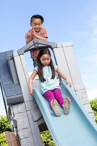 Step2 Enchanting Adventures 2-Story Kids Playhouse – Play Set with Elevated Children’s Playhouse, Slide, and Kitchenette Large Backyard in Saudi Arabia