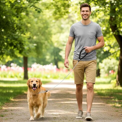 8 Pack Chew Proof Metal Dog Leash, 3.3ft Heavy Duty Steel Cable Leashes with 360° Swivel Clip, 2 of Each Color (Silver, Blue, Red, Black) for Small to Large Dogs in Kuwait