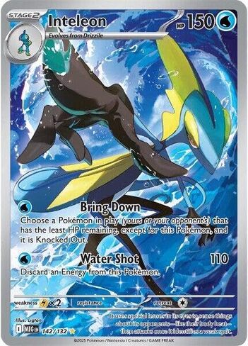 Pokemon - Inteleon 142/132 - Mega Evolution - Illustration Rare - Foil - Single Card in Saudi Arabia