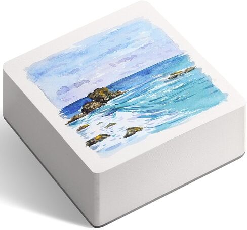 FLUNBRATO Watercolor Sketchbook 80 Sheets,4.7 x 4.7 Inch,100% Cotton Mini Travel Watercolor Paper Pad,Cold Press 140LB 300GSM,Two-Edge Glue Binding Compact Notebook Mixed Media for Painting in Saudi Arabia