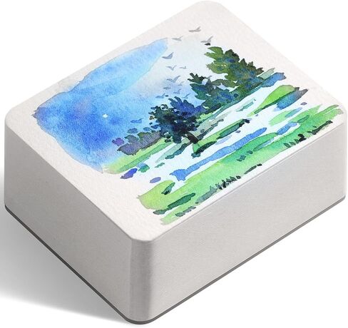 FLUNBRATO Watercolor Sketchbook 80 Sheets,4.7 x 4.7 Inch,100% Cotton Mini Travel Watercolor Paper Pad,Cold Press 140LB 300GSM,Two-Edge Glue Binding Compact Notebook Mixed Media for Painting in Saudi Arabia