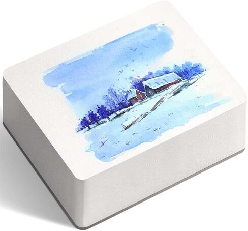 FLUNBRATO Watercolor Sketchbook 80 Sheets,4.7 x 4.7 Inch,100% Cotton Mini Travel Watercolor Paper Pad,Cold Press 140LB 300GSM,Two-Edge Glue Binding Compact Notebook Mixed Media for Painting in Saudi Arabia