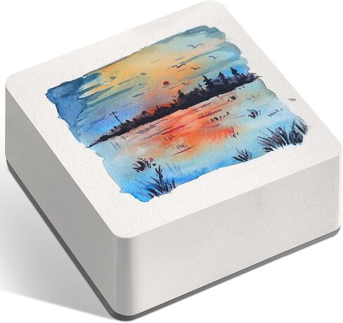 FLUNBRATO Watercolor Sketchbook 80 Sheets,4.7 x 4.7 Inch,100% Cotton Mini Travel Watercolor Paper Pad,Cold Press 140LB 300GSM,Two-Edge Glue Binding Compact Notebook Mixed Media for Painting in Saudi Arabia