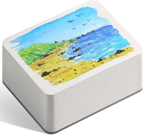 FLUNBRATO Watercolor Sketchbook 80 Sheets,4.7 x 4.7 Inch,100% Cotton Mini Travel Watercolor Paper Pad,Cold Press 140LB 300GSM,Two-Edge Glue Binding Compact Notebook Mixed Media for Painting in Saudi Arabia