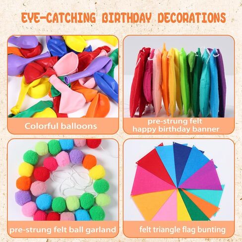 لافتة عيد ميلاد سعيد ثلاثية الأبعاد مُثبتة مسبقًا، 38 قطعة من كرات اللباد، علامة عيد ميلاد سعيد، إكليل قوس قزح بوم بوم، لافتات حفلات الرايات من القماش المثلث، زينة حفلات عيد ميلاد بألوان قوس قزح قابلة لإعادة الاستخدام للفتيات والأولاد والنساء والرجال in Kuwait